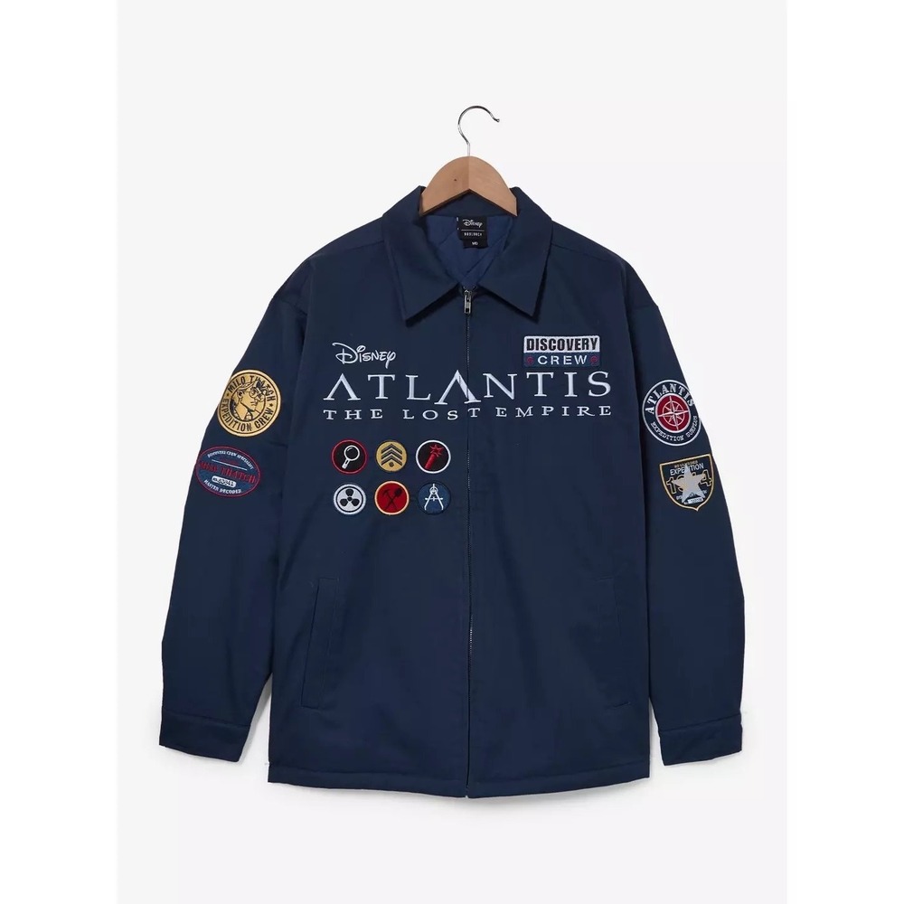 Disney Atlantis The Lost Empire Icons Patch Embroidered Jacket XL NWT BoxLunch